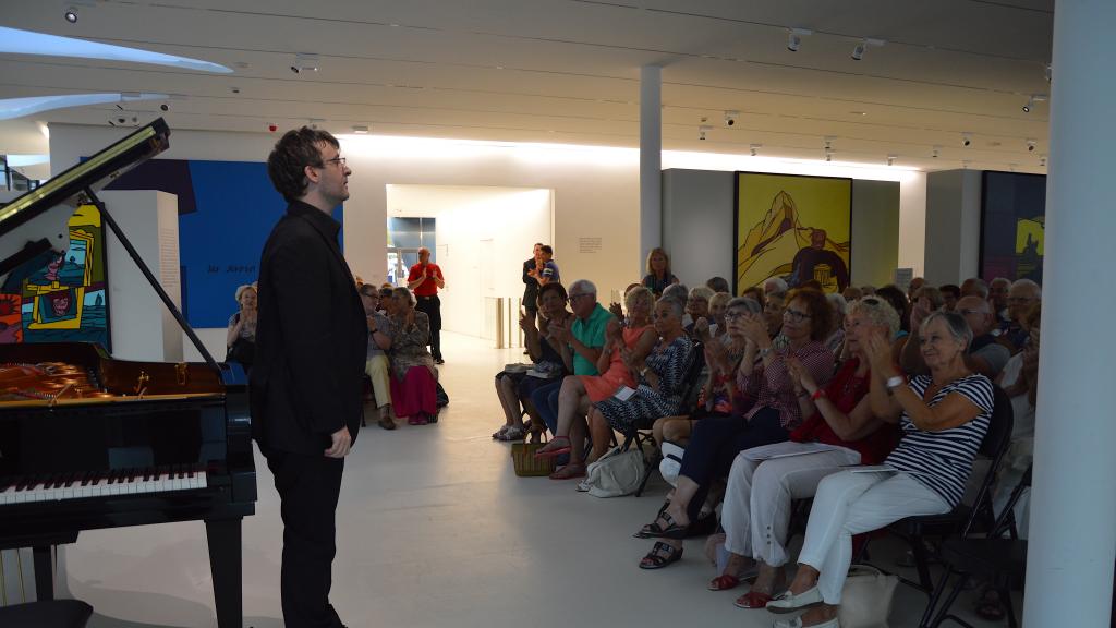 le 29 /7/18 au Musée COCTEAU à Menton, Jean Frédéric NEUBURGER(Photo Ch.MERLE)