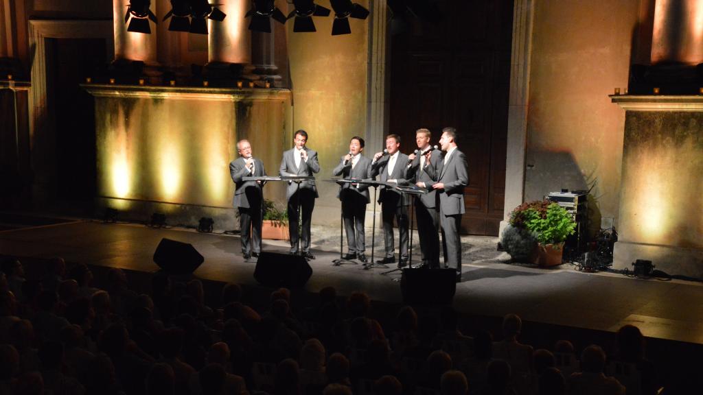 The King's Singers parvis 2016, Copyright Ch. Merle