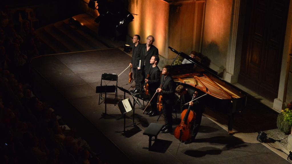 Nicolas Angelich et le quatuor Ébène le11/8/16, Copyright Ch. Merle