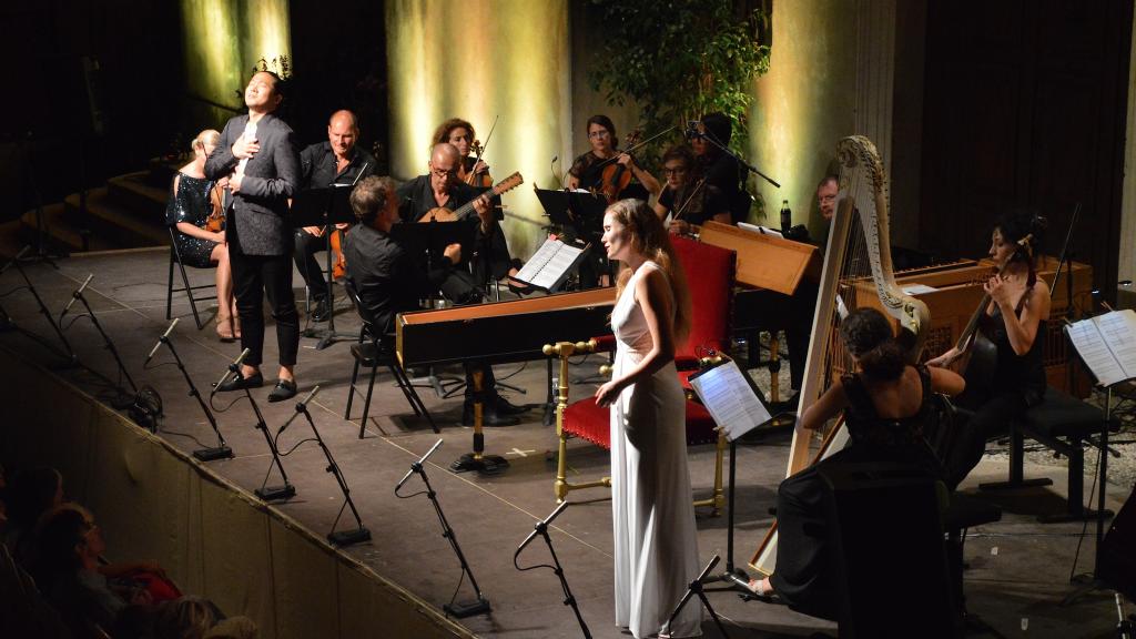 le couronnement de Poppée,Monteverdi,ensemble Matheus:Parvis St Michel Menton( Photo Ch Merle)