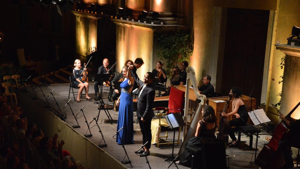 Emilie Rose Bry et David Lee Parvis St MIchel Menton le 2/8/17 le Couronnement de Poppée final( Photo Ch Merle)