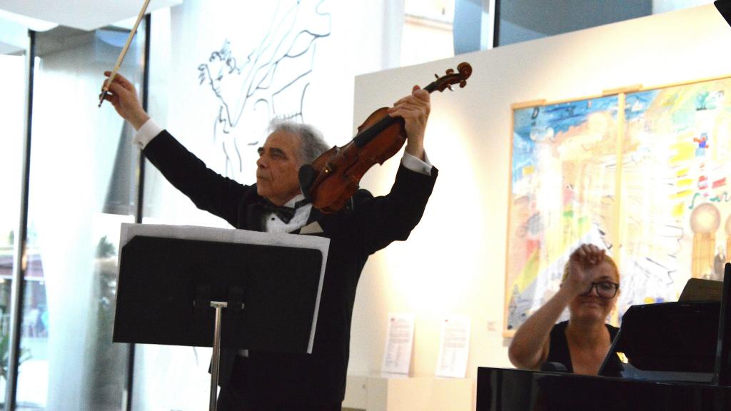 le 3/8/17 Musée COCTEAU à Menton: Zakhar BRON Professeur international de violon( Photo Ch Merle)