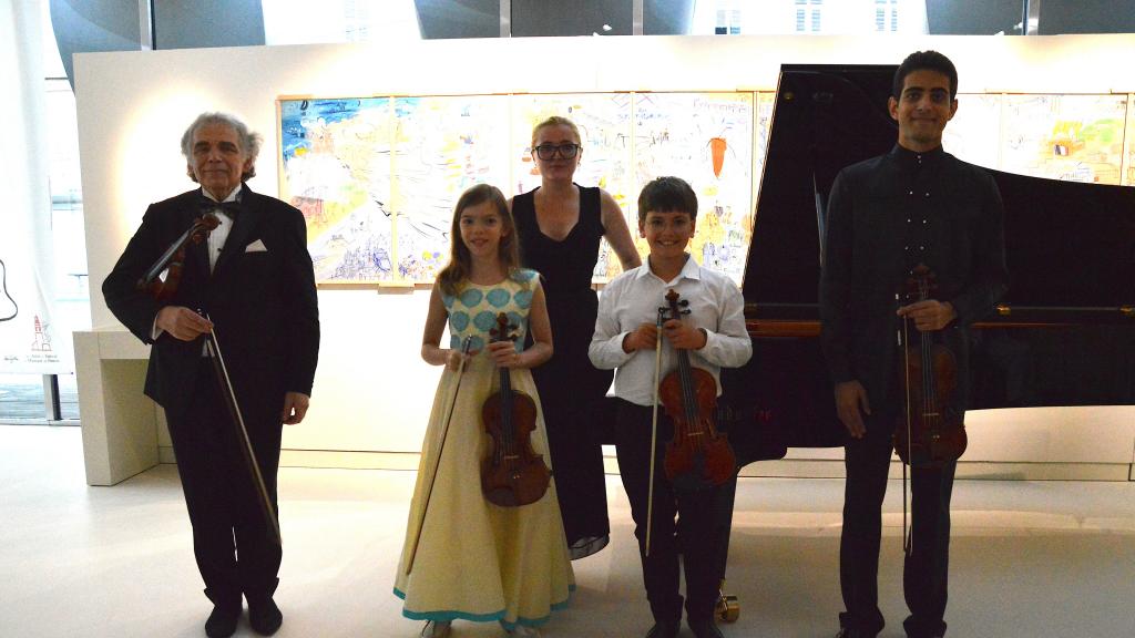 le 3/8/17 Musée COCTEAU à Menton: Zakhar BRON Professeur international de violon et ses élèves de Master Class( Photo Ch Merle)