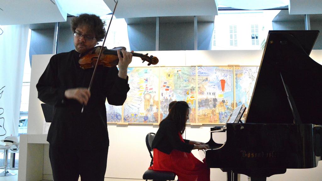 le 4/8/17 au Musée Cocteau à Menton,Alexander SITKOVETSKY au violon et WU QIAN au piano( photo Ch Merle)