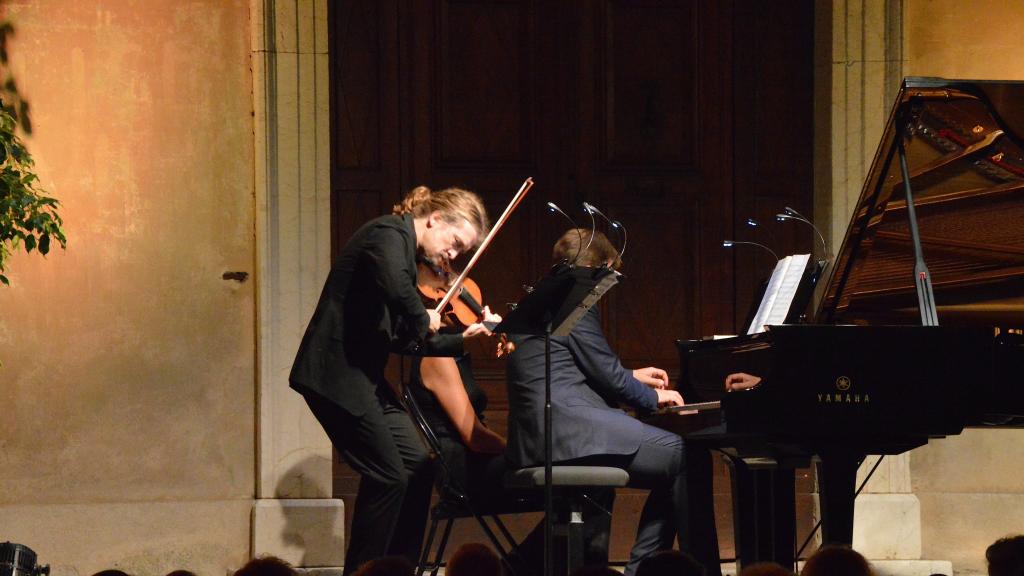 5/8/17 Parvis St Michel,Festival de Musique de Menton,ChristianTETZLAFF,Violon et Leif Ove ANDNSNES Piano (Photo Ch MERLE)