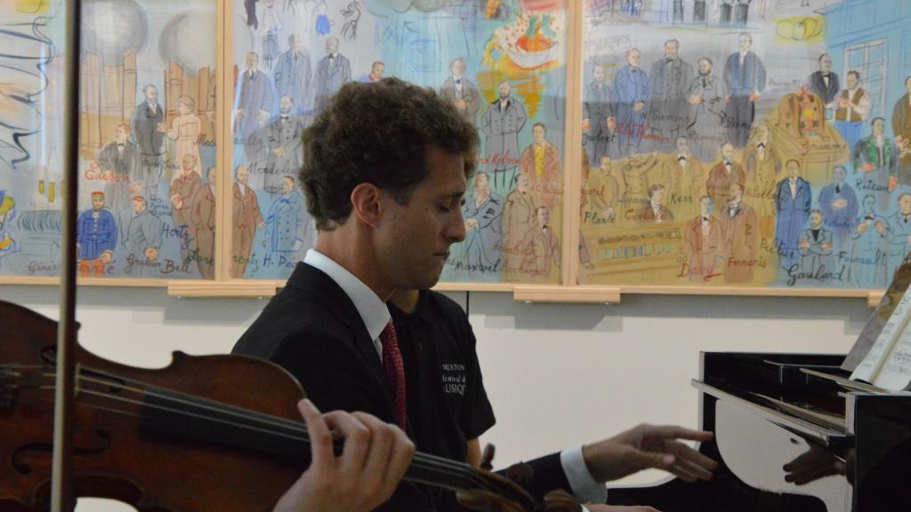 6/8/17 au Musée Cocteau à Menton le trio BUSH,M; Omri EPSTEIN,Piano(photoCh Merle)