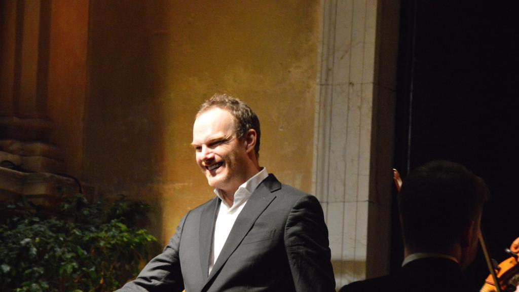 le 10/8/17 sur le Parvis St Michel à Menton,Lars VOGT  (Photo Ch MERLE)