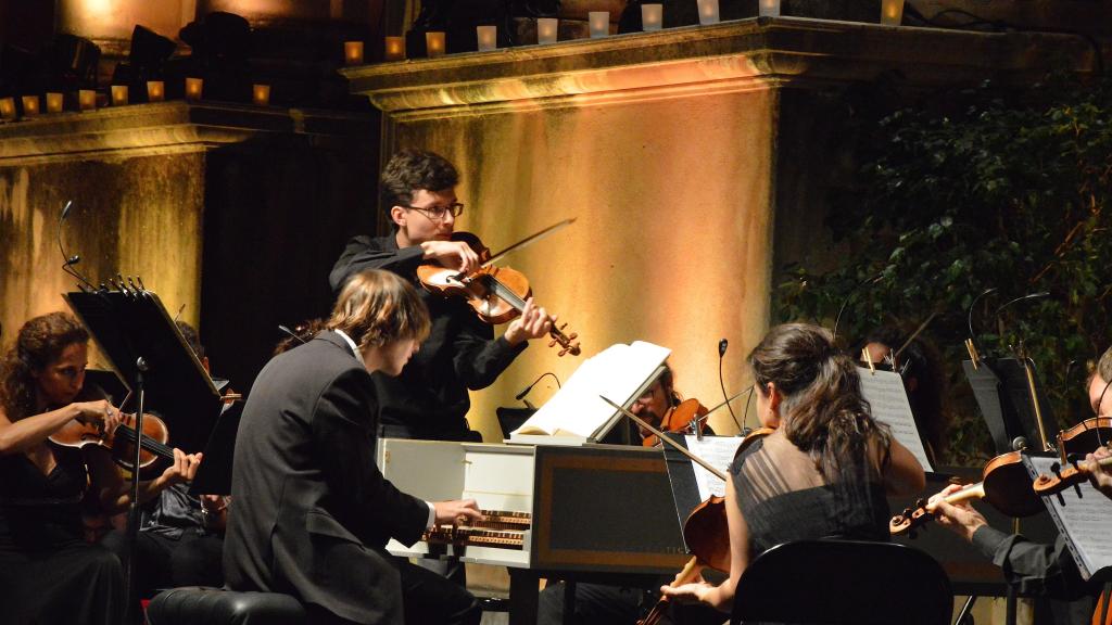 le13/8/17 au Festival de Musique de Menton,Maxim EMELYANYCHEV(dir) avec l'Orchestre Il POMO d'ORO,  (PhotoCh MERLE)