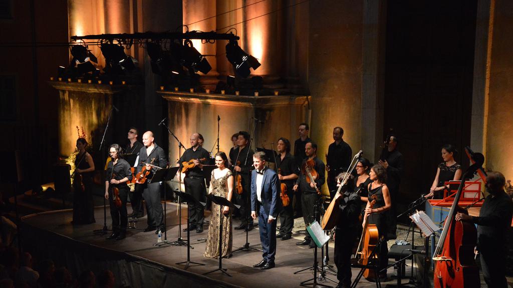 l'ensemble ARTASERSE ,Emöke BARATH et Philippe JAROUSSKY au Festival de Musique de Menton le 28/7/18(Photo Ch.MERLE)