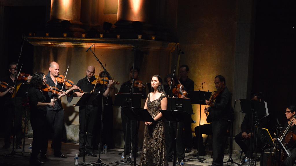 Emöke BARATH et l'ensemble ARTASERSE dans ARIODANTE de HAENDEL au Festival de Musique de Menton le 28/7/18(Photo Ch.MERLE)