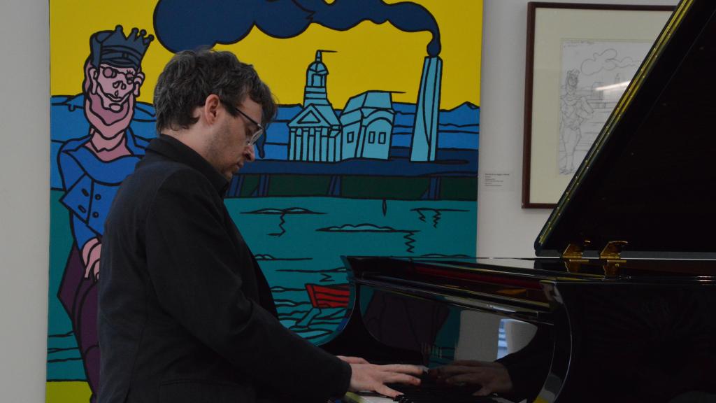 le 29 /7/18 au Musée COCTEAU à Menton, Jean Frédéric NEUBURGER(Photo Ch.MERLE)