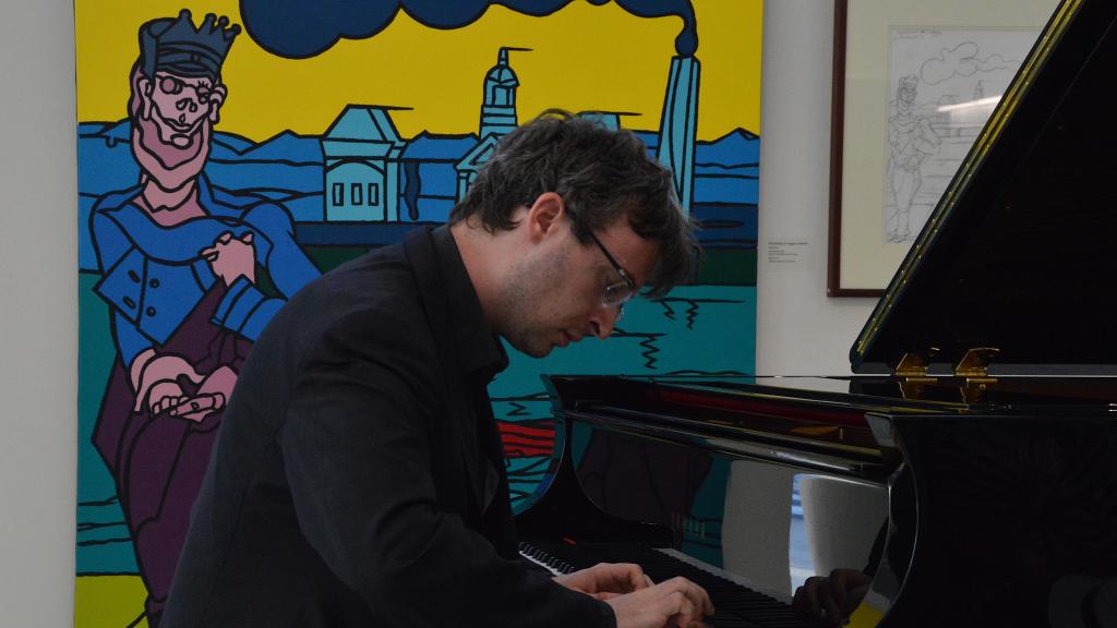 le 29 /7/18 au Musée COCTEAU à Menton, Jean Frédéric NEUBURGER(Photo Ch.MERLE)