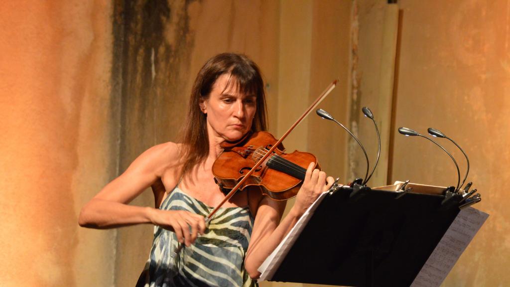 le 4/8/18 à Menton Viktoria MULLOVA dans Prokofiev(sonate en ré majeur opus 115 pour violon seul)(Photo Ch.MERLE)