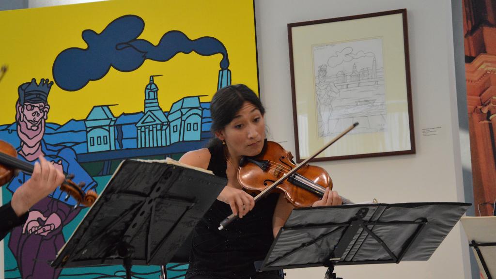 La violoniste Harumi RHODES du quatuor TAKACS (Photo C.MERLE)