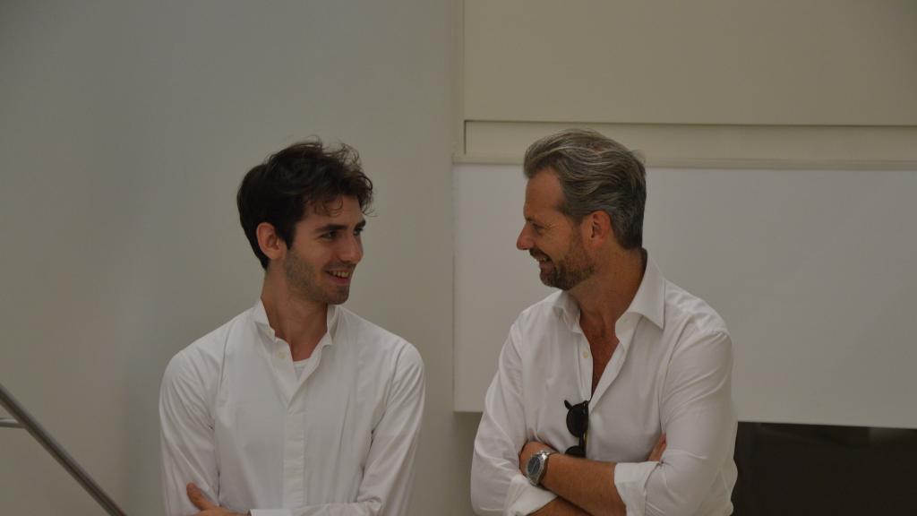 le 8/8/18 Paul Emmanuel THOMAS et Alexandre KANTOROW au Musée Cocteau à Menton (Photo Ch.MERLE)