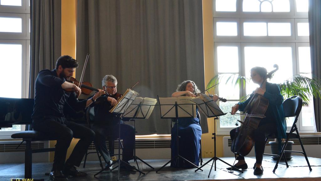 LE QUATUOR ALLEGRI AU PALAIS DE L'EUROPE de MENTON  a interprété de oeuvres de HAYDN et BEETHOVEN (PHOTO Ch.MERLE)