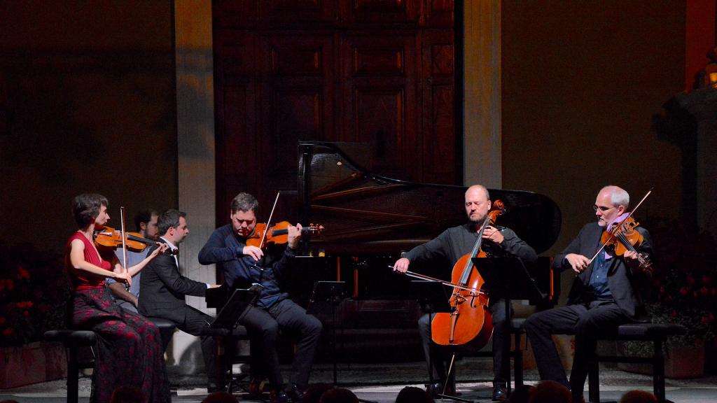 BERTRAND CHAMAYOU et LE QUATUOR CASALS au FESTIVAL de MUSIQUE de MENTON ( PHOTO Ch.MERLE)