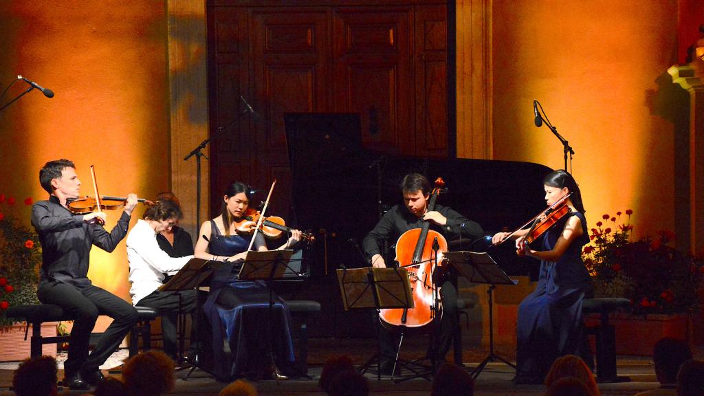 ALEXANDRE KANTOROW  et le QUATUOR HERMES JOUENT le QUINTETTE POUR PIANO ET CORDES OP 34 DE J.BRAHMS (PHOTO Ch. MERLE)