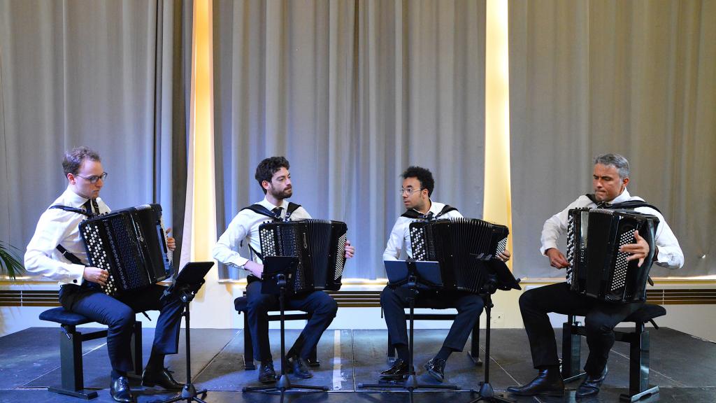 Le quatuor Aéolina au Palais de l'Europe à Menton (PHOTO CH.MERLE )