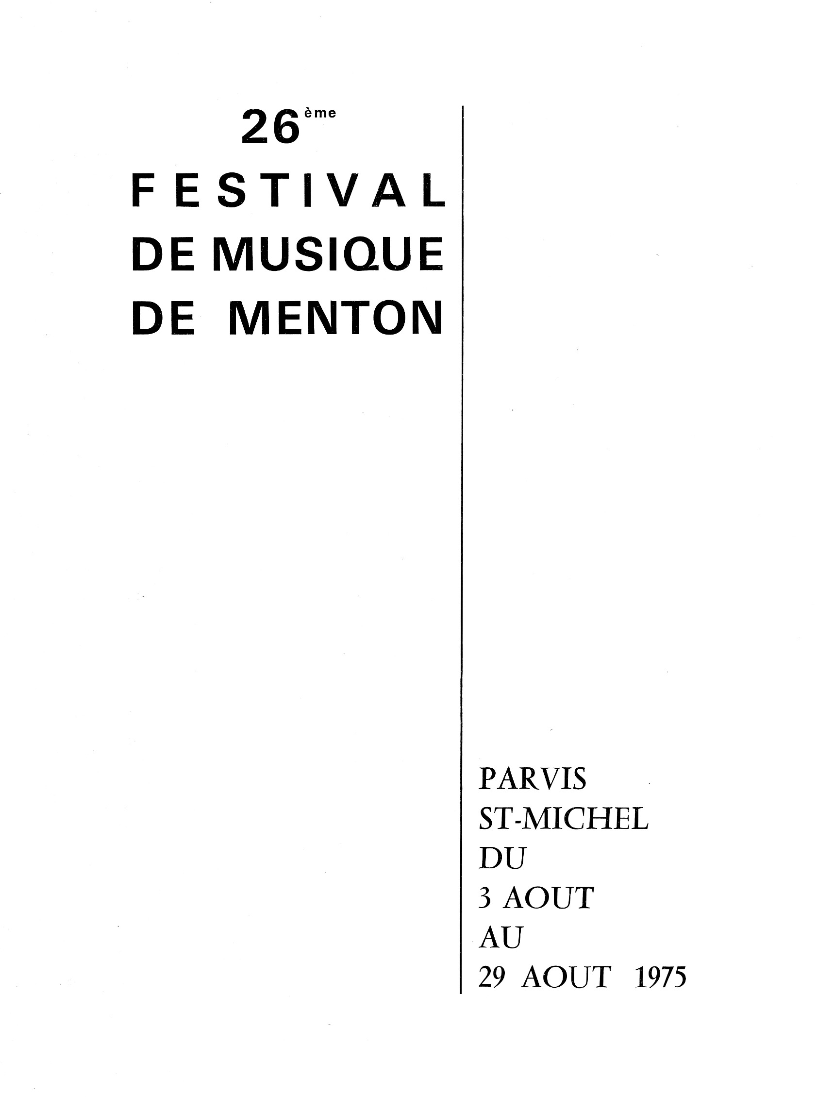 Festival de musique de Menton 1975