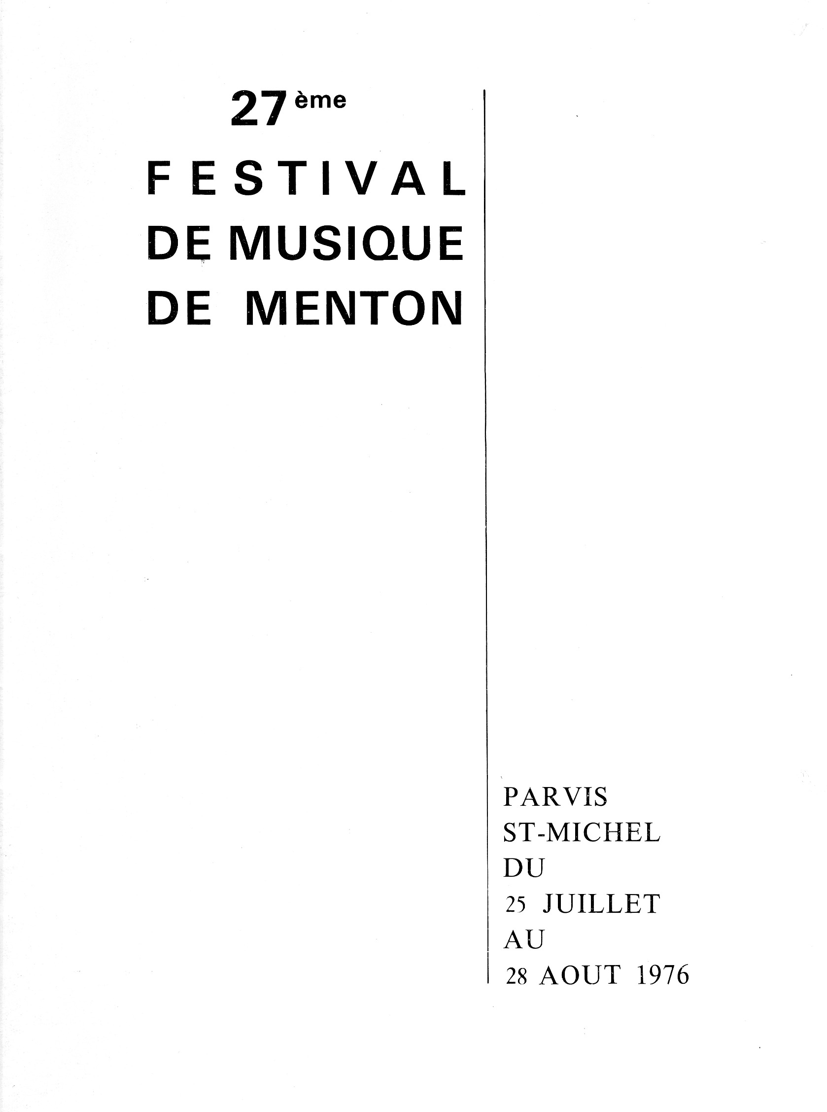 Festival de musique de Menton 1976