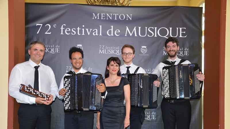Le quatuor Aéolina et la soprano Camille POUL au Palais de l'Europe de Menton (PHOTO CH.MERLE )